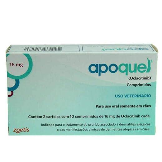 Apoquel 16mg Zoetis para cães – controle rápido de coceira e dermatite alérgica