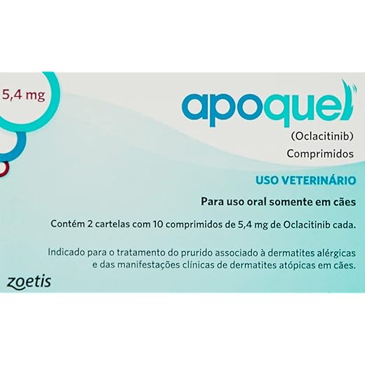 Apoquel 54mg para cães - Tratamento de dermatite atópica e alergias