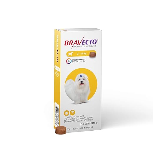 Bravecto 112.5mg para cães - Comprimido mastigável contra pulgas e carrapatos