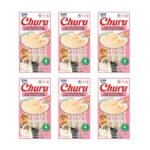Petisco Churu para gatos – sachê cremoso sabor frango, ideal como agrado diário ou complemento alimentar.