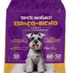 Tapete higiênico 60×50 cm para pets – embalagem roxa Espaço do Bicho