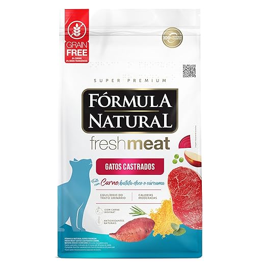 Ração Fórmula Natural Fresh Meat Gatos Adultos Castrados 10,1kg