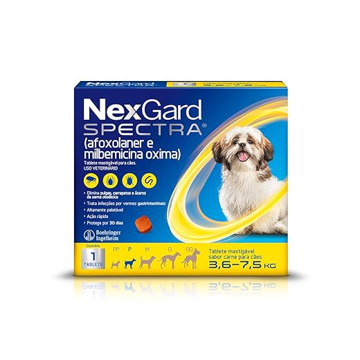 NexGard 3,6 a 7,5kg - Antipulgas e carrapatos para cães