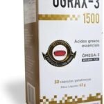 Ograx-3 suplemento para cães e gatos - embalagem com 1500mg rico em ômega 3 para saúde da pele, pelos e articulações