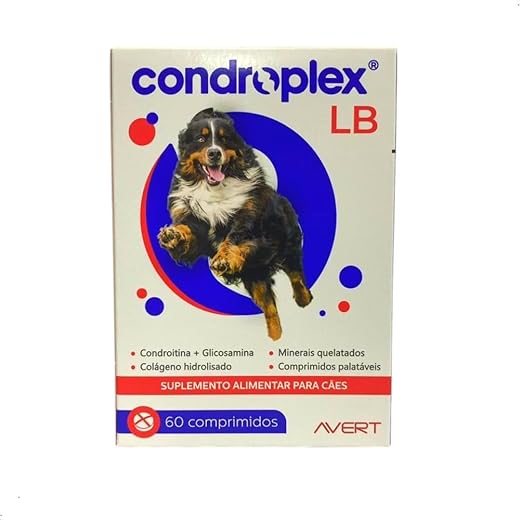 Condroplex LB suplemento para cães - embalagem com 60 comprimidos para saúde das articulações e suporte à mobilidade